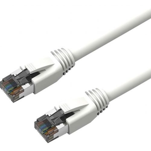 Axiom Memory Solutions  2FT CAT8 2000mhz S/FTP Shielded Patch Cable Snagless Boot (White)2 ft Category 8 Network Cable for Network DeviceFirst End: R… C8SBSFTP-W2-AX