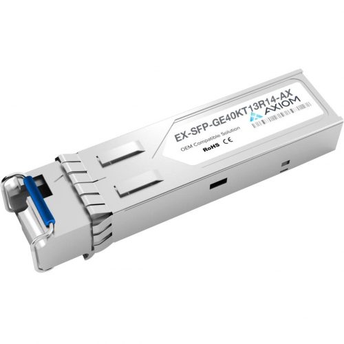 Axiom Memory Solutions  1000BASE-BX40-U SFP Transceiver for JuniperEX-SFP-GE40KT13R14100% Juniper Compatible 1000BASE-BX40-U SFP EX-SFP-GE40KT13R14-AX