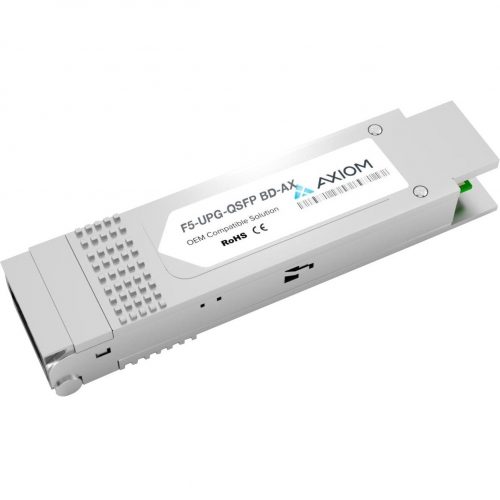Axiom Memory Solutions  40GBASE-SR-BiDi QSFP+ Transceiver for F5 NetworksF5-UPG-QSFP+BDFor Optical Network, Data Networking1 x 40GBase-SR BiDi… F5-UPG-QSFP+BD-AX