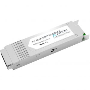 Axiom Memory Solutions  40GBASE-SR-BiDi QSFP+ Transceiver for FortinetFG-TRAN-QSFP+SR-BIDI100% Fortinet Compatible 40GBASE-SR-BiDi QSFP+ FG-TRAN-QSFP+SR-BIDI-AX
