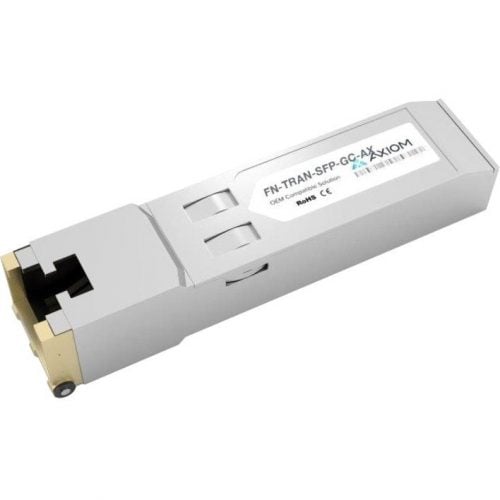 Axiom Memory Solutions  10GBASE-T SFP+ Transceiver for FortinetFN-TRAN-SFP+GCFor Optical Network, Data Networking1 x 10GBase-T NetworkOptica… FN-TRAN-SFP+GC-AX