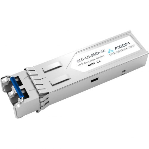 Axiom Memory Solutions  1000BASE-LX SFP Transceiver w/ DOM for CiscoGLC-LH-SMDFor Data Networking, Optical Network1 x 1000Base-LX1 Gbit/s” GLC-LH-SMD-AX