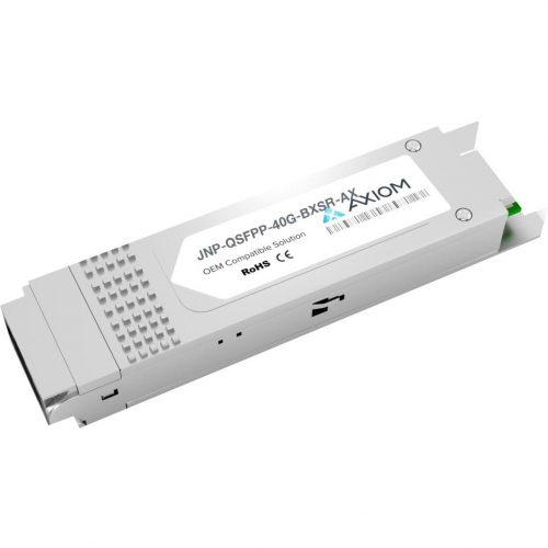 Axiom Memory Solutions  40GBASE-SR-BiDi QSFP+ Transceiver for JuniperJNP-QSFPP-40G-BXSR100% Juniper Compatible 40GBASE-SR-BiDi QSFP+ JNP-QSFPP-40G-BXSR-AX