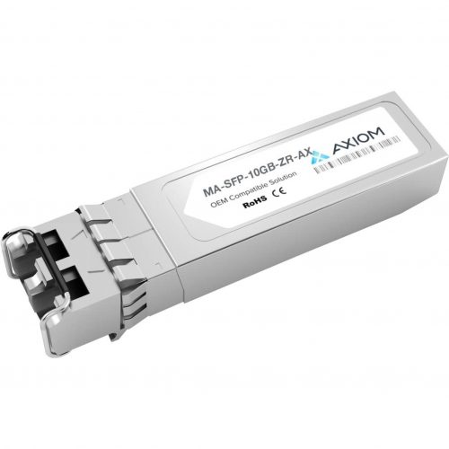 Axiom Memory Solutions  10GBASE-ZR SFP+ Transceiver for MerakiMA-SFP-10GB-ZR100% Meraki Compatible 10GBASE-ZR SFP+ MA-SFP-10GB-ZR-AX