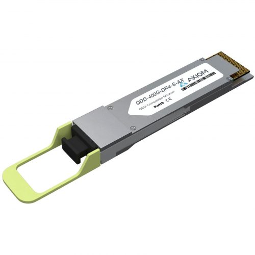 Axiom Memory Solutions  400GBase-DR4 QSFP-DD Transceiver for CiscoQDD-400G-DR4-SFor Optical Network, Data Networking1 x MPO-12 400GBase-DR4 Net… QDD-400G-DR4-S-AX