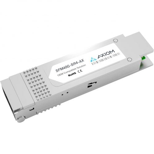Axiom Memory Solutions  40GBASE-SR4 QSFP+ Transceiver for SolarflareSFM40G-SR4100% SolarflareCompatible 40GBASE-SR4 QSFP+ SFM40G-SR4-AX