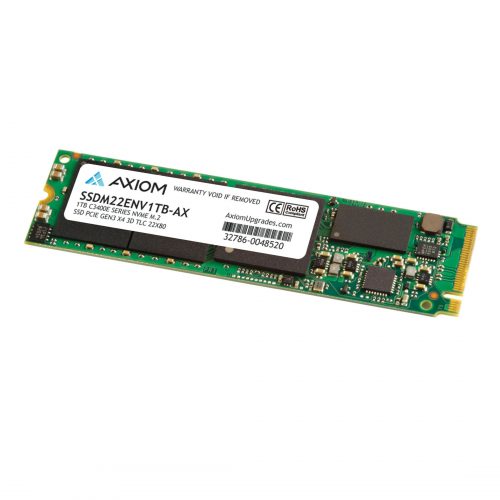 Axiom Memory Solutions  1TB C3400e Series PCIe Gen3x4 NVMe M.2 TLC SSDWorkstation, All-in-One PC, Notebook, Desktop PC Device Supported1.08 DWPD1… SSDM22ENV1TB-AX