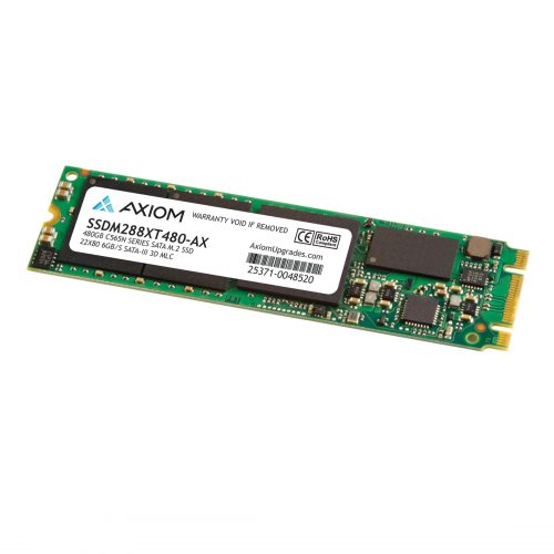 Axiom Memory Solutions  480GB C565n Series SATA M.2 22×80 SSD 6Gb/s SATA-III565 MB/s Maximum Read Transfer Rate Warranty SSDM288XT480-AX