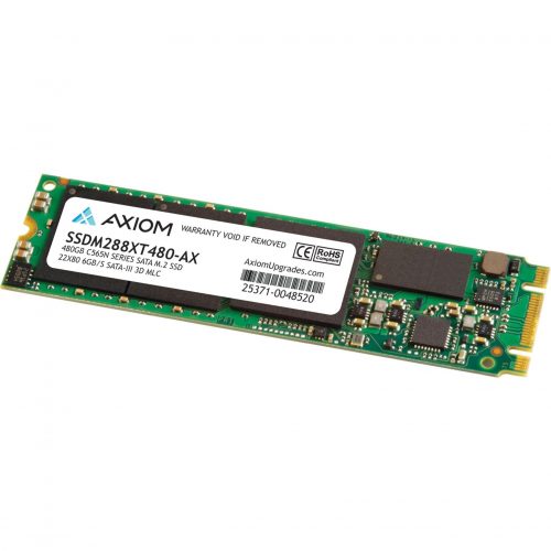 Axiom Memory Solutions  480GB C565n Series SATA M.2 22×80 SSD 6Gb/s SATA-III565 MB/s Maximum Read Transfer Rate Warranty SSDM288XT480-AX
