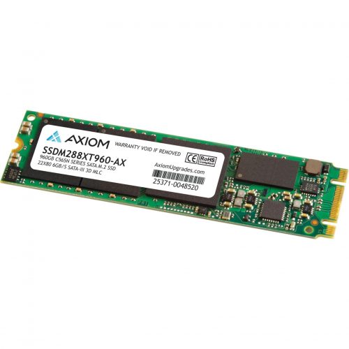 Axiom Memory Solutions  960GB C565n Series SATA M.2 22×80 SSD 6Gb/s SATA-III565 MB/s Maximum Read Transfer Rate Warranty SSDM288XT960-AX