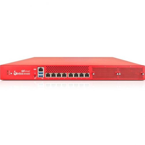 WatchGuard  Firebox M4600 Network Security/Firewall Application8 Port10/100/1000Base-TGigabit EthernetAES (192-bit), 3DES, AES (128-… WG460997