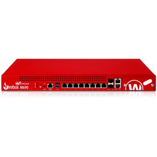 WatchGuard  Firebox M690 Network Security/Firewall Appliance10 Port10/100/1000Base-T, 10GBase-X, 10GBase-T10 Gigabit Ethernet10 x… WGM69000603