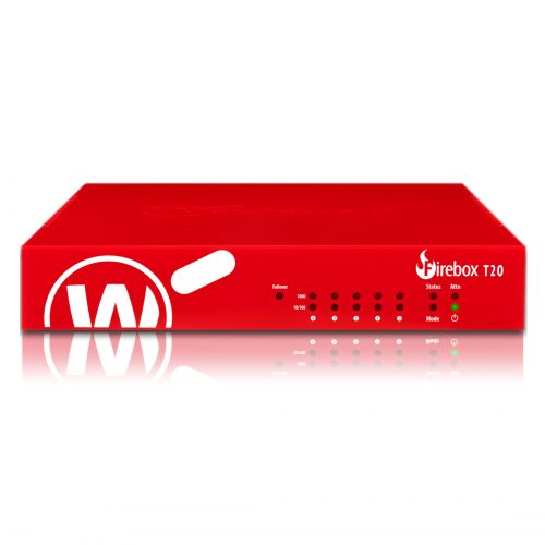 WatchGuard  Firebox T20 Network Security/Firewall Appliance5 Port1000Base-TGigabit Ethernet5 x RJ-45 Standard Support (W… WGT20001-WW
