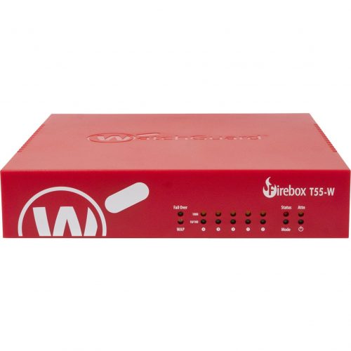 WatchGuard  Firebox T55-W Network Security/Firewall Appliance5 Port10/100/1000Base-TGigabit EthernetWireless LAN IEEE 802.11ac -… WGT56643-US