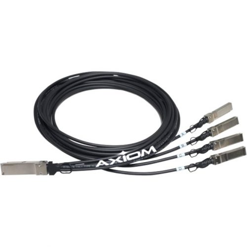 Axiom Memory Solutions  40GBASE-CR4 QSFP+ to 4 10GBASE-CU SFP+ Passive DAC Intel Compatible 5mTwinaxial for Network Device16.40 ft1 x QSFP+ Network -… X4DACBL5-AX
