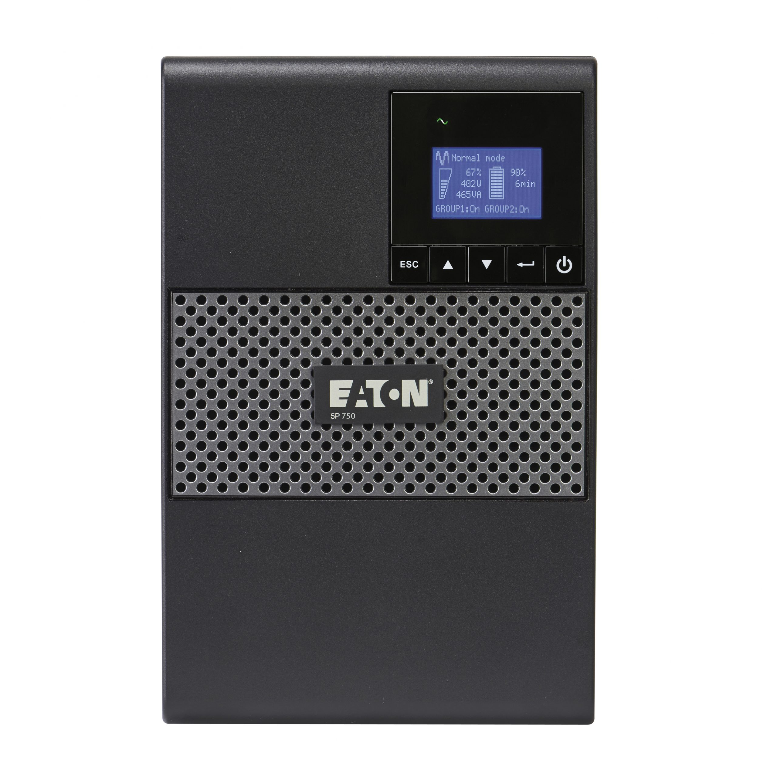 Eaton 5P UPS 750VA 600 Watt 120V True Sine Wave Tower UPS Network Card OptionalTower4 Minute Stand-by110 V AC Input132 V AC Output8… 5P750