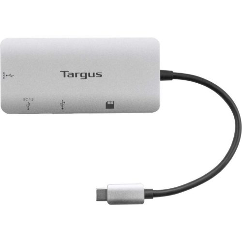 Targus USB-C Multi-Port Hub with Card Reader and 100W PD Pass-ThruUSB Type CExternal2 USB Port0 Network (RJ-45) PortChrom… ACA952USZ