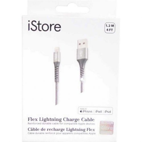 Targus iStore Flex Lightning Charge 4ft (1.2m) Reinforced Cable3.94 ft Lightning/USB Data Transfer Cable for Computer, Power AdapterFirst End:… ACC1013CAI