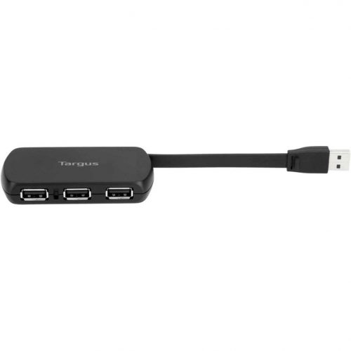 Targus ACH114US 4-Port USB HubUSB Type A4 USB Port4 USB 2.0 PortPC, Mac, Chrome ACH114US