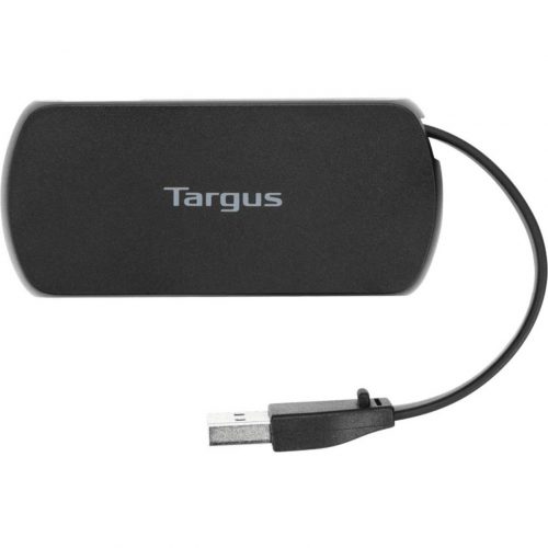 Targus ACH114US 4-Port USB HubUSB Type A4 USB Port4 USB 2.0 PortPC, Mac, Chrome ACH114US
