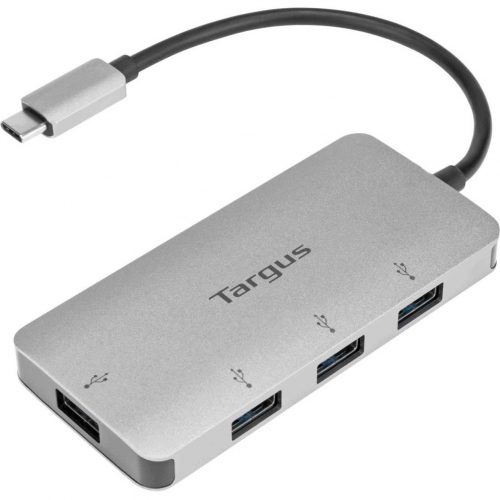Targus USB-C to 4-Port USB-A HubUSB Type CExternal4 USB Port4 USB 3.0 PortPC, Mac, Chrome ACH226BT