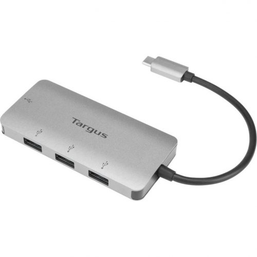 Targus USB-C to 4-Port USB-A HubUSB Type CExternal4 USB Port4 USB 3.0 PortPC, Mac, Chrome ACH226BT