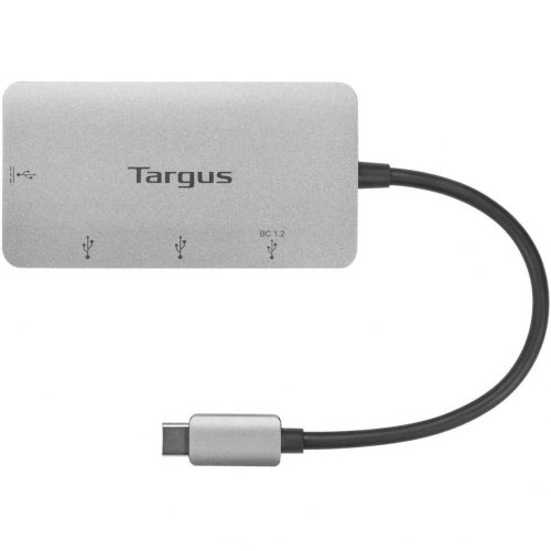 Targus 4-port USB Hub with 100W PD Pass-ThruUSB Type CExternal4 USB Port0 Network (RJ-45) PortMac, Chrome, PC ACH229USZ