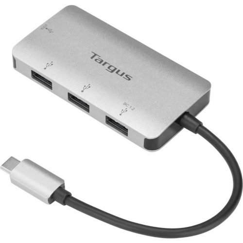 Targus 4-port USB Hub with 100W PD Pass-ThruUSB Type CExternal4 USB Port0 Network (RJ-45) PortMac, Chrome, PC ACH229USZ