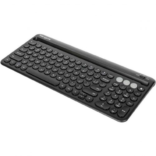 Targus Multi-Device Bluetooth Antimicrobial Keyboard With Tablet/Phone CradleWireless ConnectivityBluetoothEnglish (US)MAC, Tablet,… AKB867US