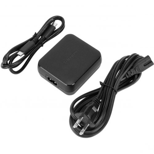 Targus 65W USB-C/USB-A Charger65 W120 V AC, 230 V AC Input5 V DC/3 A, 9 V DC, 12 V DC, 15 V DC, 20 V DC OutputBlack APA104BT