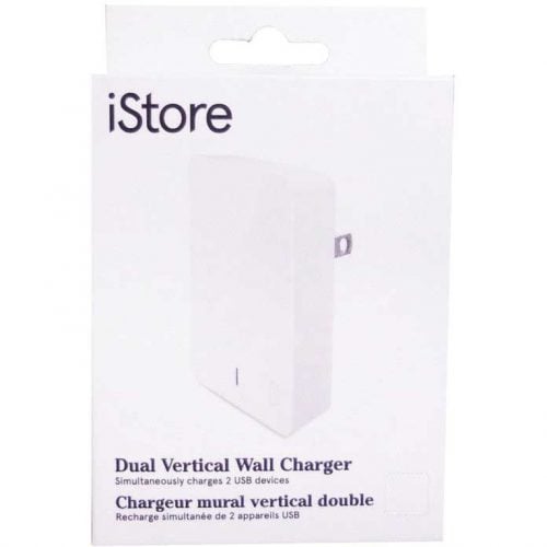 Targus iStore Dual Vertical Wall Charger (4.8 amps)Input connectors: USBLED Indicator, Compact APA755CAI