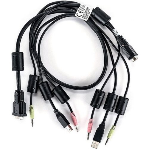 Vertiv Avocent USB Keyboard and Mouse, DVI-D Video and Audio Cable, 3 ft. for  Avocent Matrix Transmitter3 ft, Single Display, Dual-Lin… CBL0086