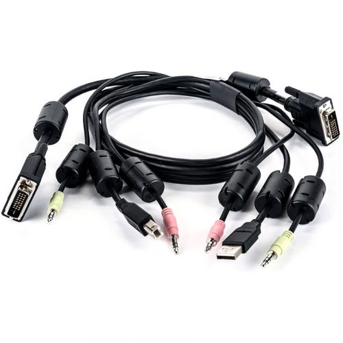 Vertiv Avocent USB Keyboard and Mouse, DVI-D Video and Audio Cable, 3 ft. for  Avocent Matrix Transmitter3 ft, Single Display, Dual-Lin… CBL0086