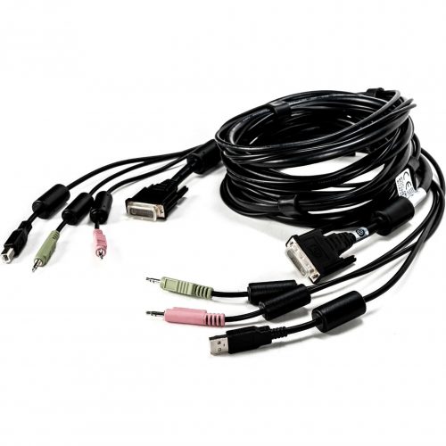 Vertiv AVOCENT KVM Cable10 ft, Single Display, DVI-I, 1 x USB, 2 x Audio, Standard KVM cable CBL0119