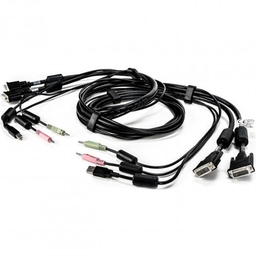 Vertiv AVOCENT KVM Cable6 ft, Dual Display, DVI-I, 1 x USB, 2 x Audio, Standard KVM cable CBL0120