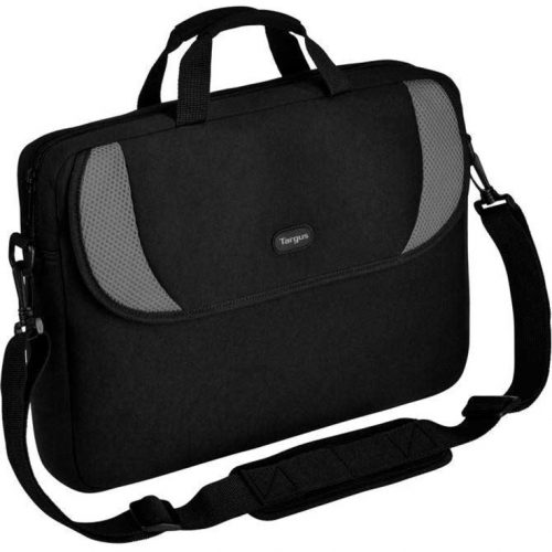 Targus CVR200 Slip Notebook CaseTop LoadingHandle , Shoulder Strap16″ Screen SupportNeopreneBlack, Gray CVR200