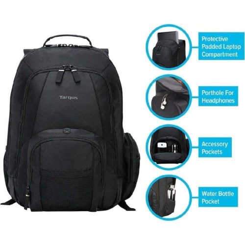 Targus Groove CVR600 Carrying Case (Backpack) for 15.4″ to 16″ NotebookBlackShock Absorbing, Water Resistant, Wear ResistantNylon, Polyv… CVR600
