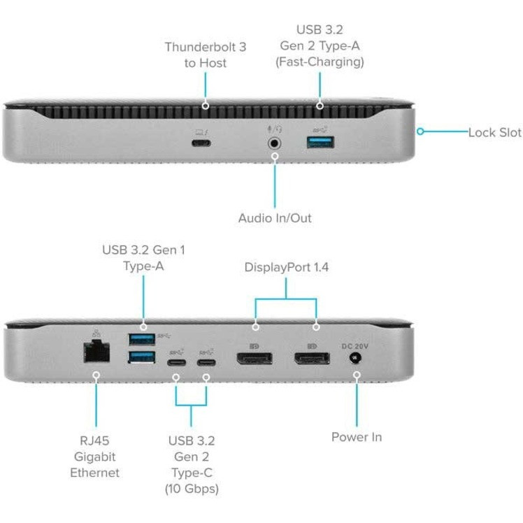 Targus Thunderbolt 3 DV4K Docking Station with 85W Power Deliveryfor Notebook85 WThunderbolt 32 Displays Supported4K, 8K384… DOCK215USZ