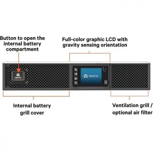 Vertiv Liebert GXT5 500VA 120V UPS with SNMP/Webcard2U Rack/Tower3 Hour Recharge15 Minute Stand-by120 V AC Input120 V A… GXT5-500LVRT2UXLN