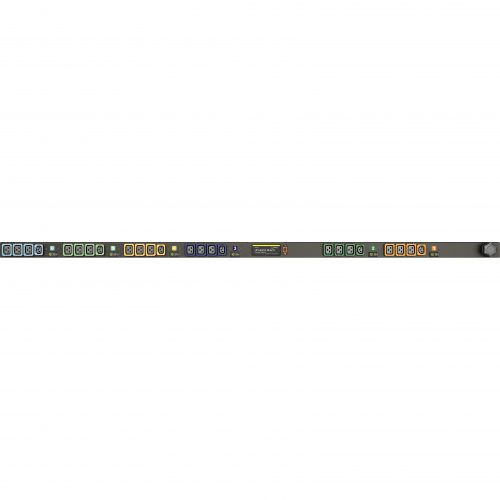 Vertiv Geist MN01X8W1-24P6H8-5CS15A0A10-S 24-Outlets PDUBasic3P+E CA6 x U-Lock IEC 60320 C13, 18 x U-Lock IEC 60320 C19230 V AC0UVert… I10017L