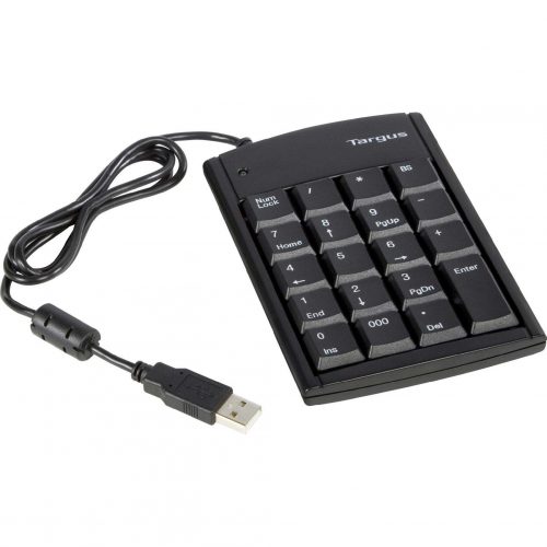 Targus PAUK10U Ultra Mini USB KeypadUSB19 KeysBlack PAUK10U