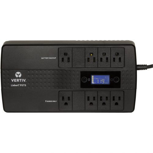 Vertiv Liebert PST5 UPS850VA/500W 120V| Battery Backup & Surge Protection8 Outlets | Energy Star Certified| 3-Year Warranty PST5-850MT120