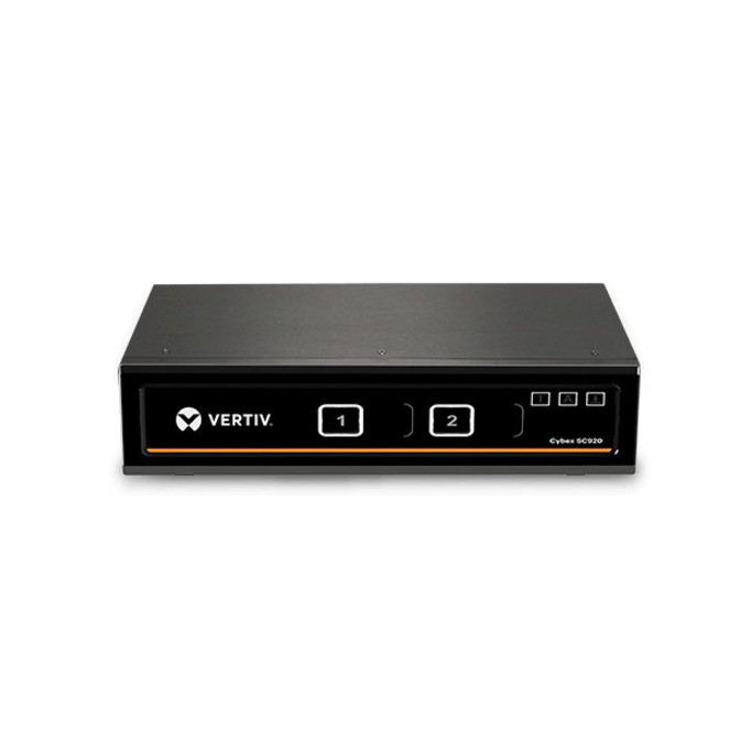 Vertiv Cybex SC920XD Secure KVM Switch2-Port, Dual Display, DVI-I and DP in, DVI-I and HDMI out, Secure KVM SC920XD-001