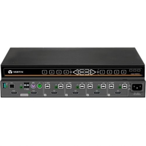 Vertiv Cybex SCM185DP Secure KVM Switch8-Port, Dual Display, DP in, DP out, Secure Matrix KVM with DPP (Dedicated Peripheral Port) SCM185DP-001
