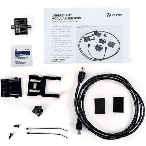 Vertiv Liebert SN-TH Modular Sensor | Temperature Humidity Rack MonitoringCompact | Auto-discoverable | 2 Probes| Includes Cables and Mounting… SN-TH