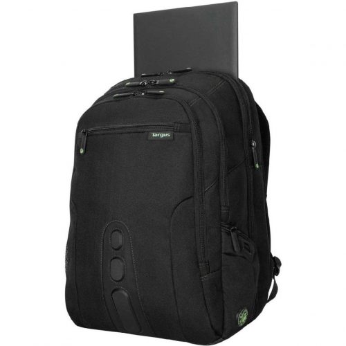 Targus EcoSmart TBB019US Carrying Case (Backpack) for 17″ NotebookBlack, GreenBump Resistant, Drop ResistantPolyester BodyCheckpoin… TBB019US