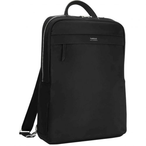 Targus Newport TBB598GL Carrying Case (Backpack) for 15″ to 16″ NotebookBlackWater ResistantTwill Nylon, Leatherette BodyShoulder S… TBB598GL