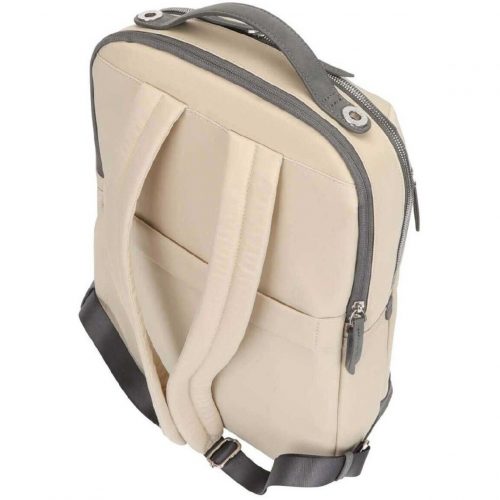 Targus Newport TBB59906GL Carrying Case (Backpack) for 15″ NotebookTanWater Resistant, Weather ResistantLeatherette, Twill Nylon Bod… TBB59906GL