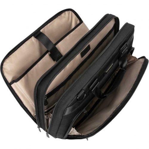 Targus Mobile Elite TBT045US Carrying Case (Briefcase) for 15″ to 16″ NotebookBlack, GrayWater Resistant BottomPolyester BodyTrolle… TBT045US