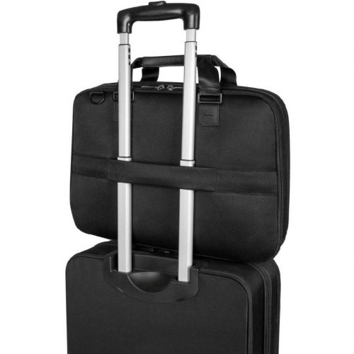 Targus Mobile Elite TBT045US Carrying Case (Briefcase) for 15″ to 16″ NotebookBlack, GrayWater Resistant BottomPolyester BodyTrolle… TBT045US